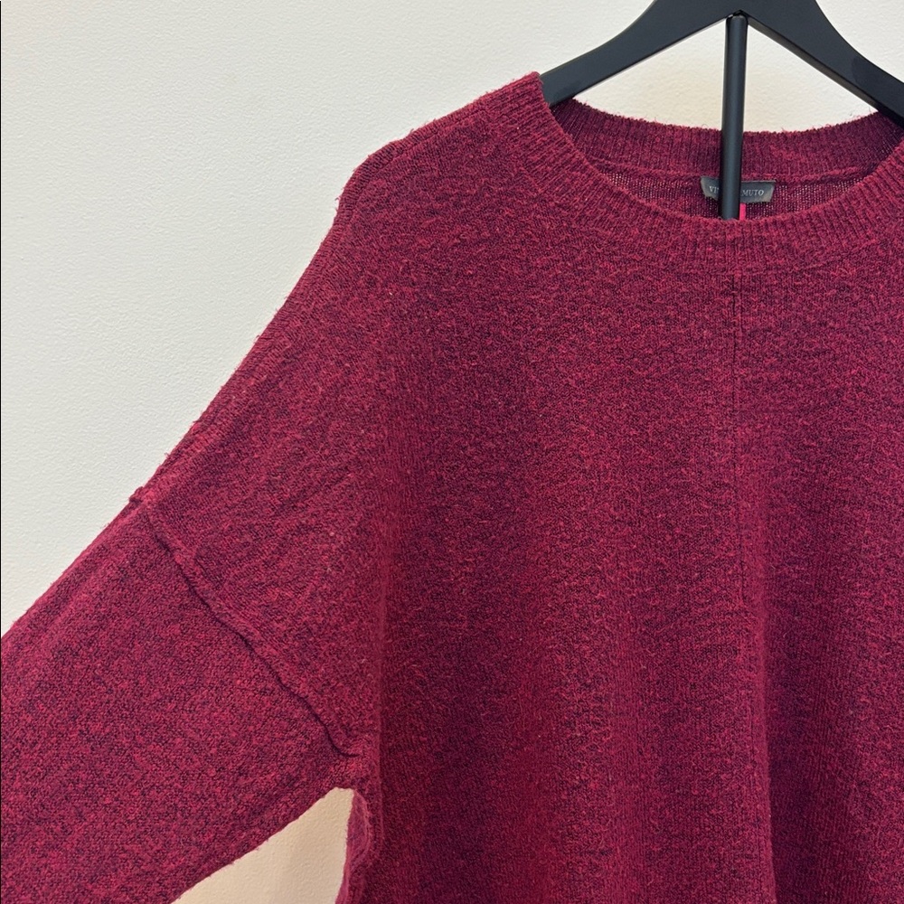 Vince Camuto Burgundy Crewneck Sweater - Picture 3 of 6
